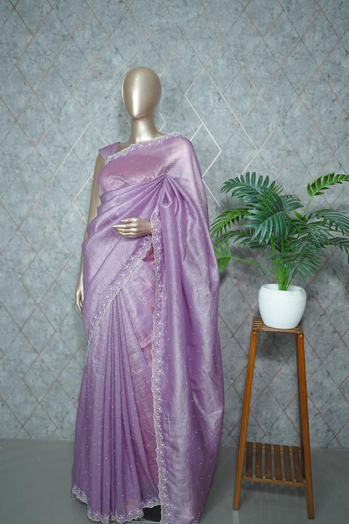 Crushed Tissue Saree TSA3709