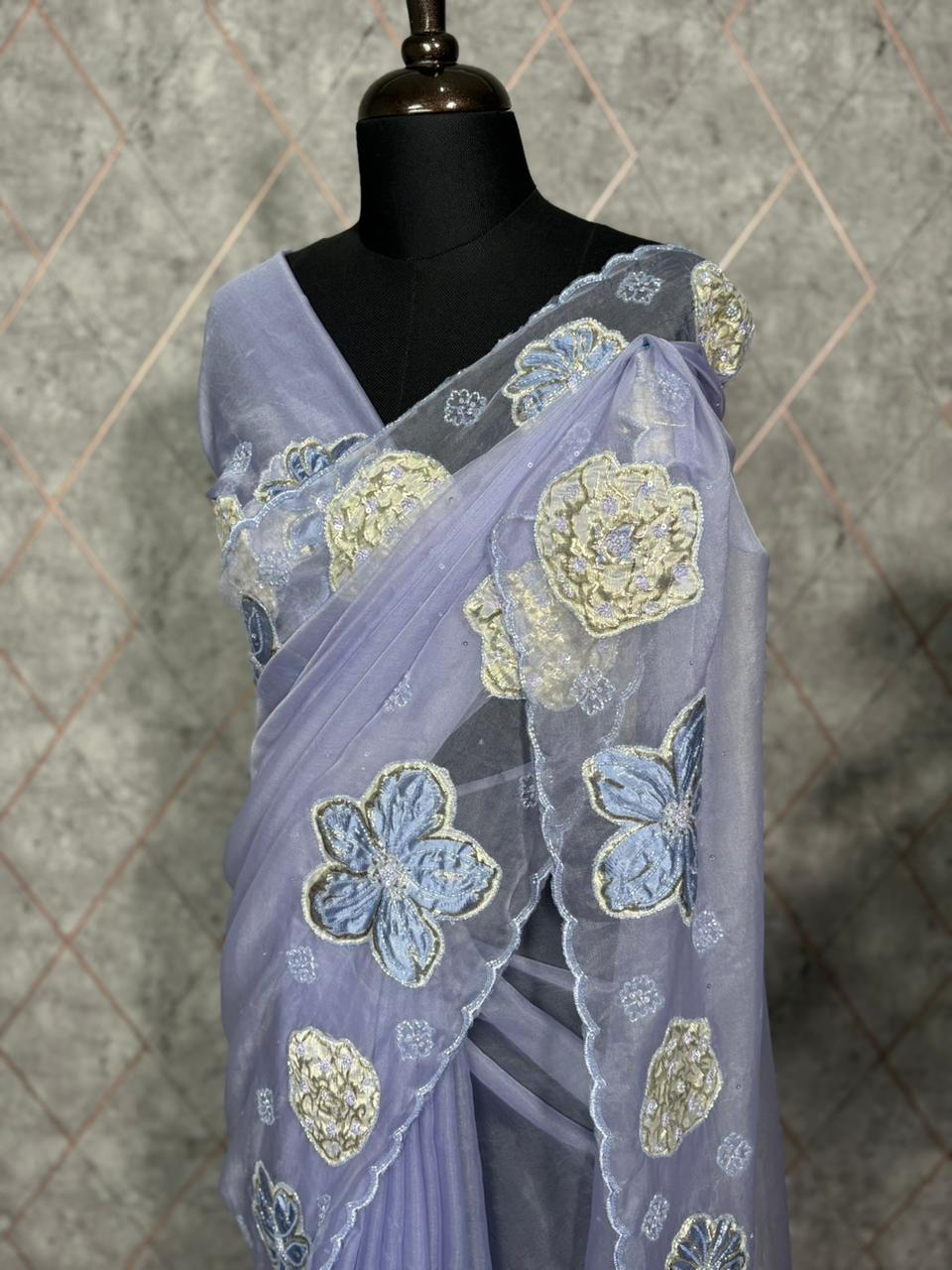 Applique Work Saree TSA3701