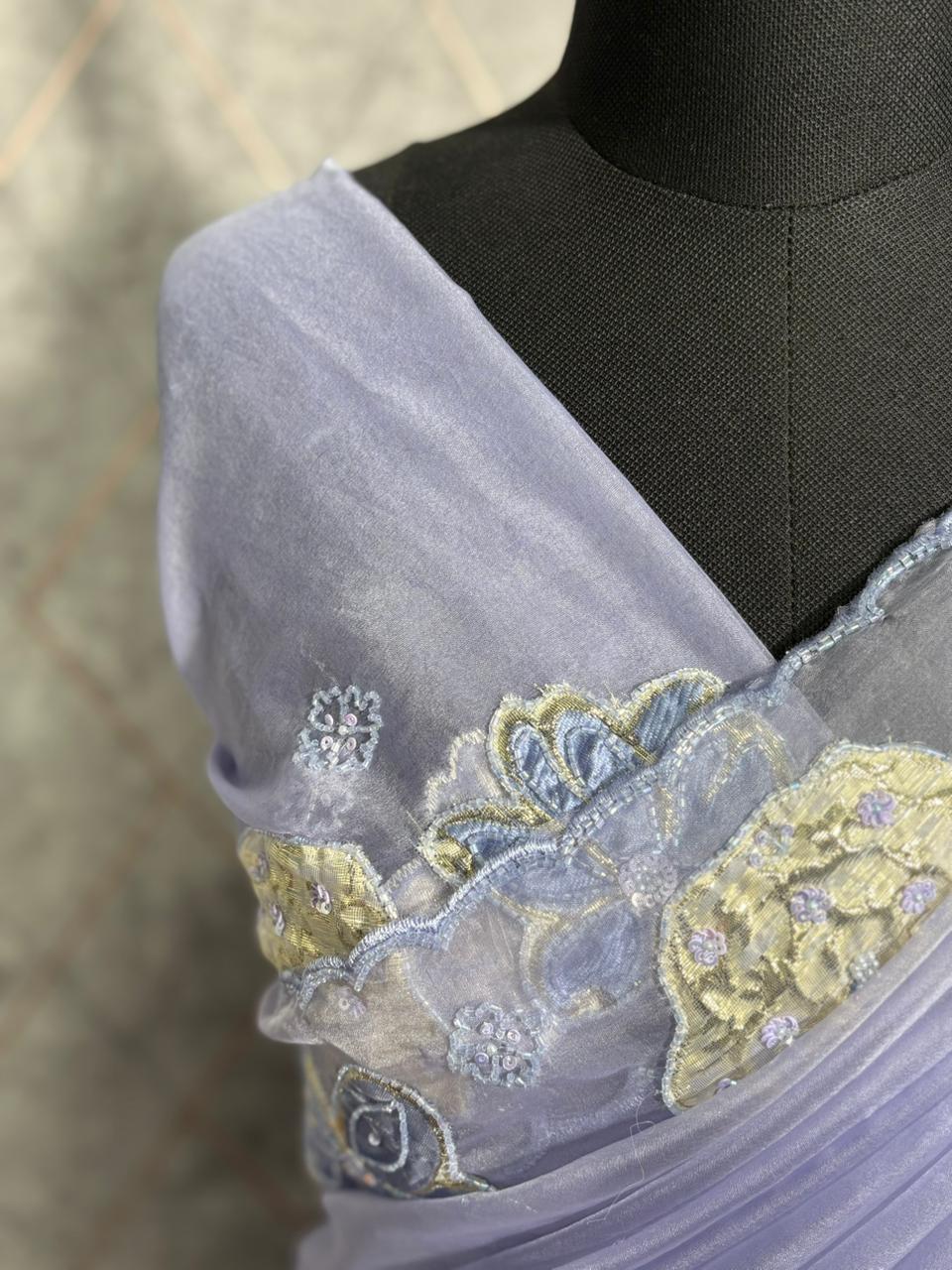 Applique Work Saree TSA3701