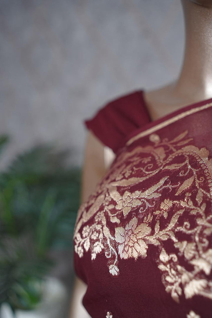 Pure Georgette Banarasi Saree TSA3737