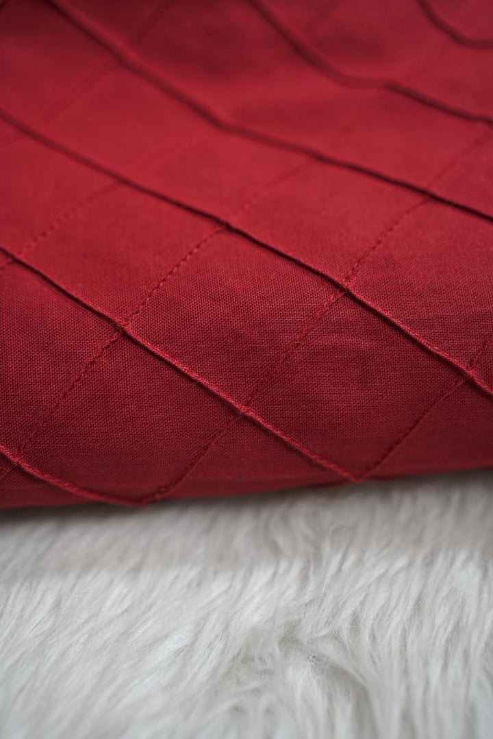 South Cotton Material  TRF3772 Reddish Maroon