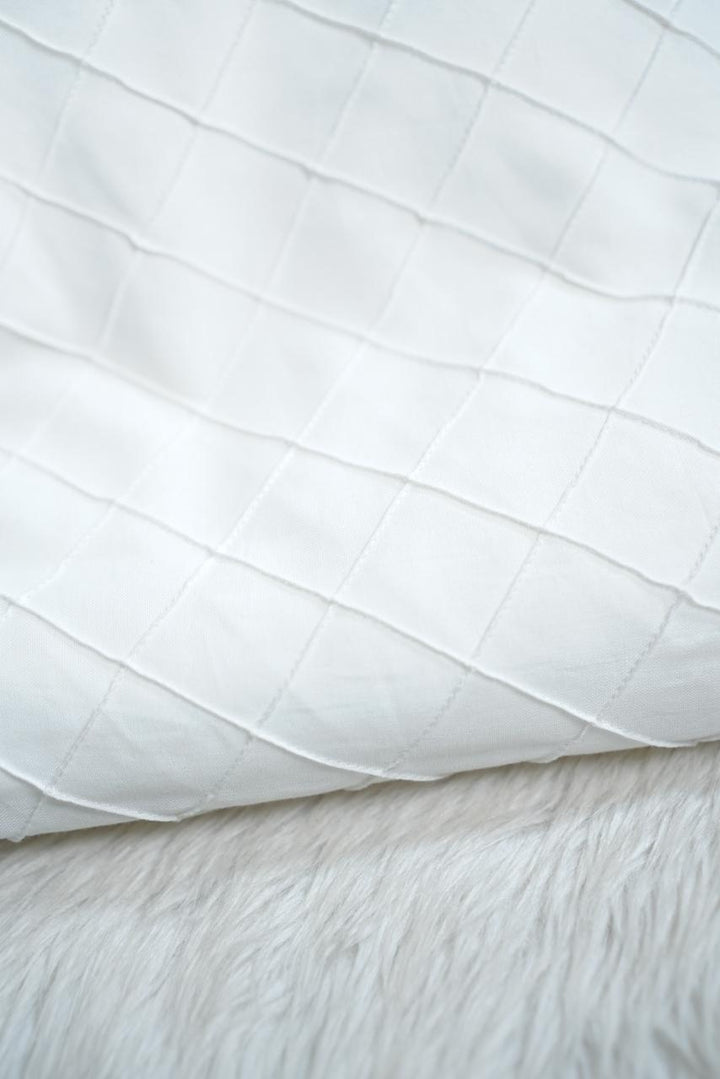 South Cotton Material  TRF3772 White