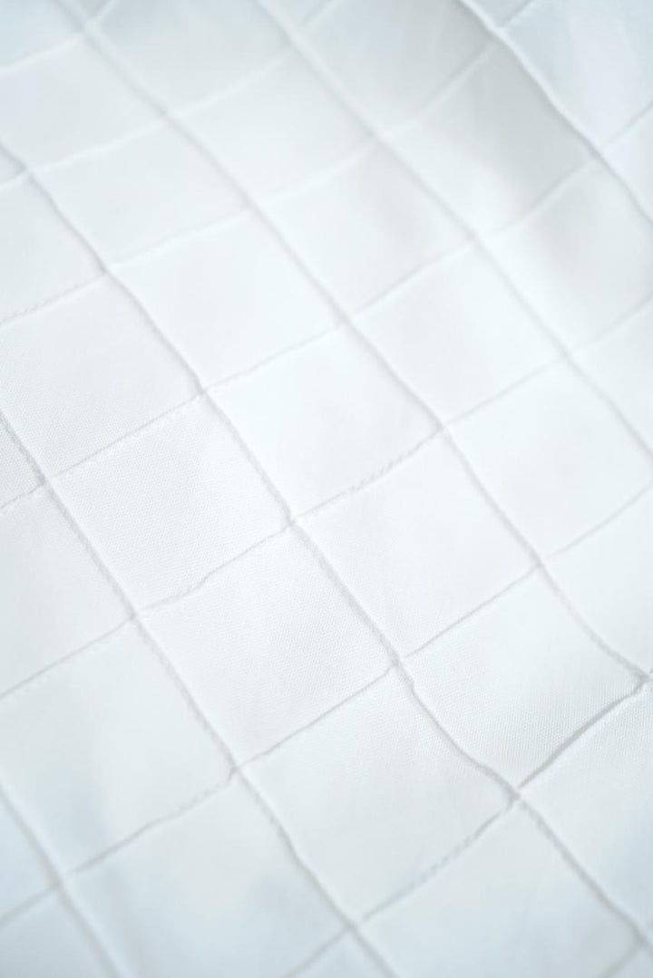 South Cotton Material  TRF3772 White