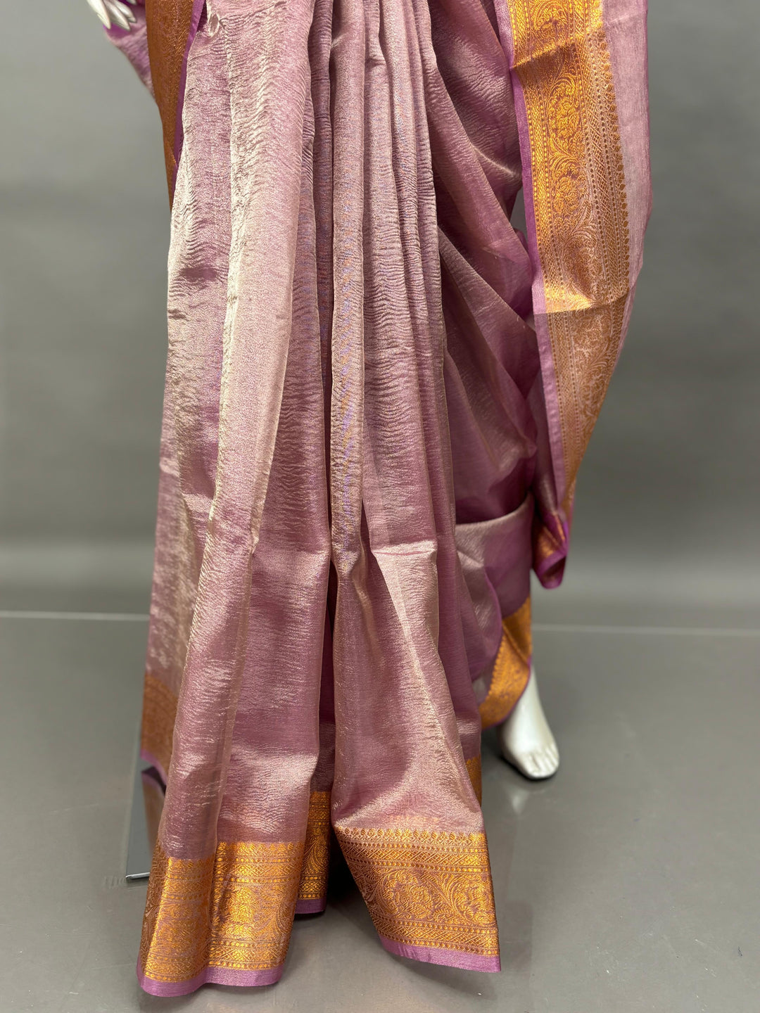 Crushed Organza Saree ( Border 4 ) TSA149