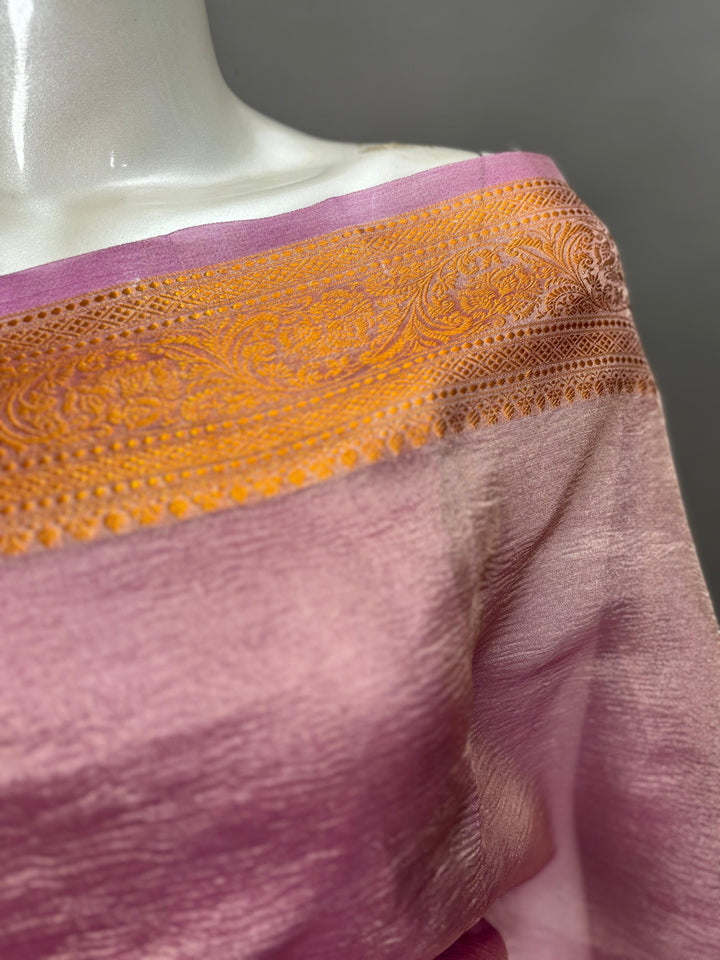 Crushed Organza Saree ( Border 4 ) TSA149