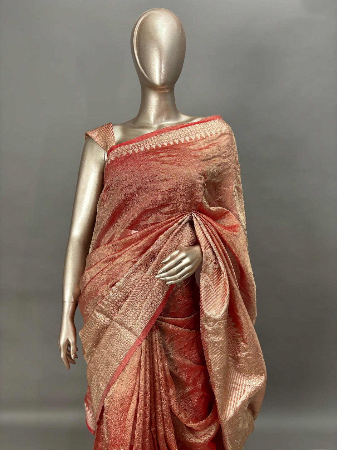 Crushed Organza Saree ( Border 1 ) TSA146