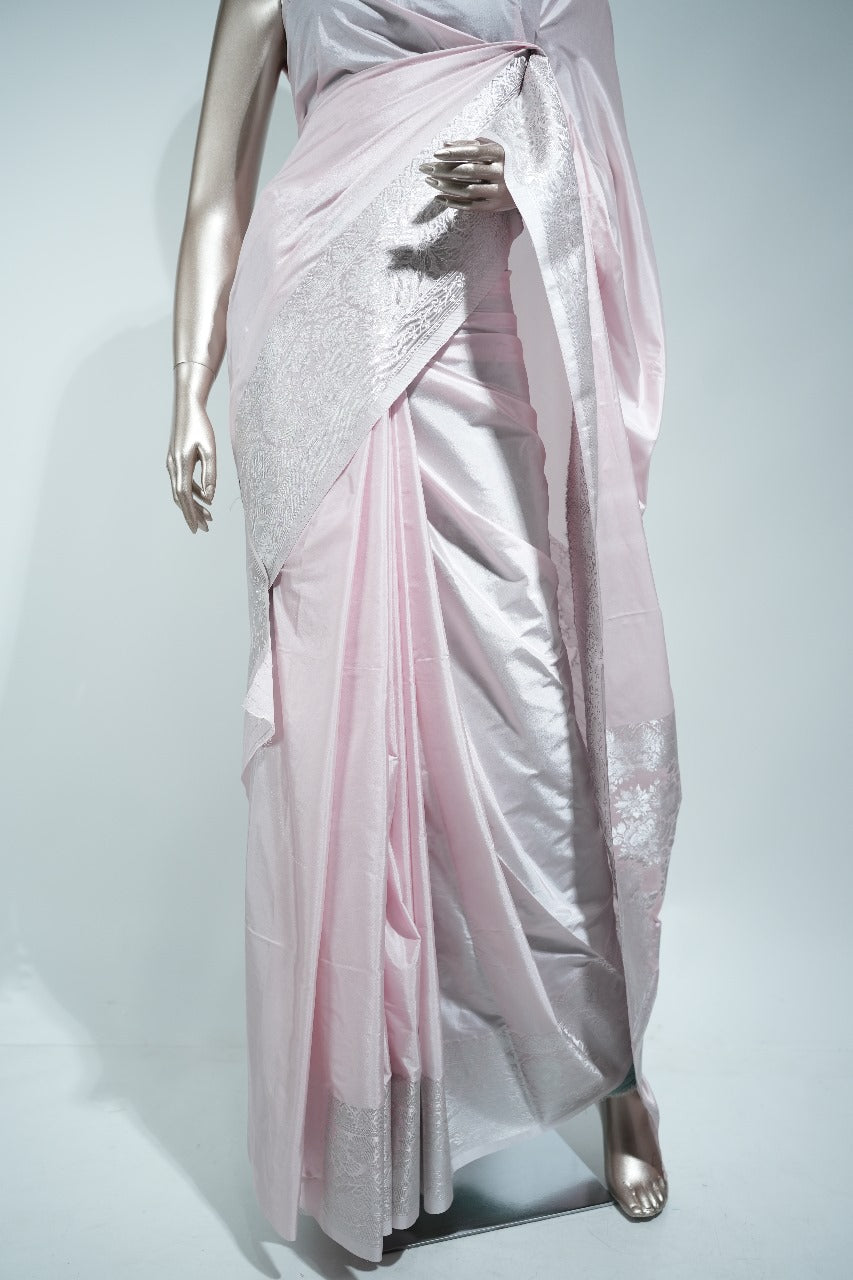 Semi Banarasi Crepe Silk Saree TSA1516