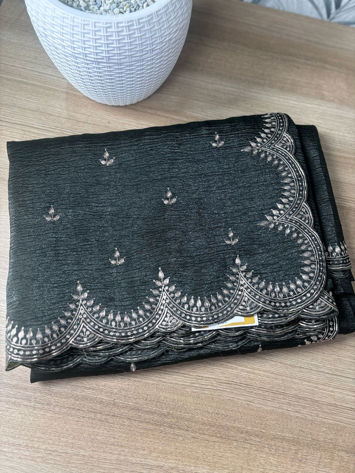 Crushed Tissue Saree TSA2326