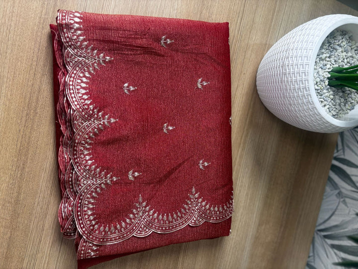 Crushed Tissue Saree TSA2326