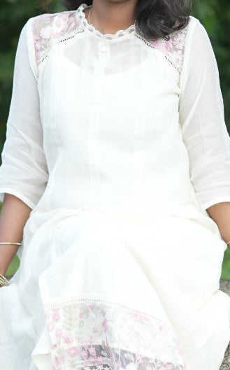 A-line Chanderi Kurta TKT2513
