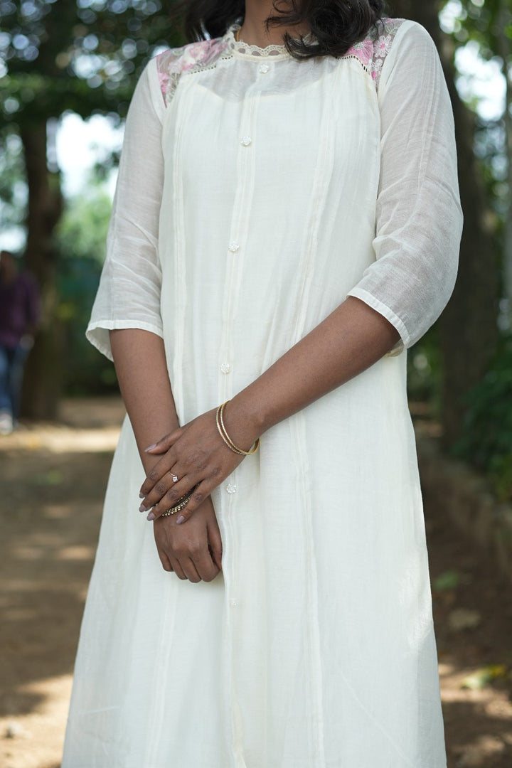 A-line Chanderi Kurta TKT2513
