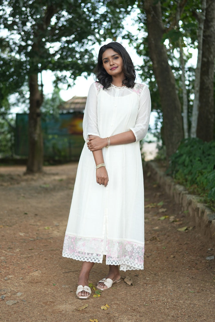 A-line Chanderi Kurta TKT2513
