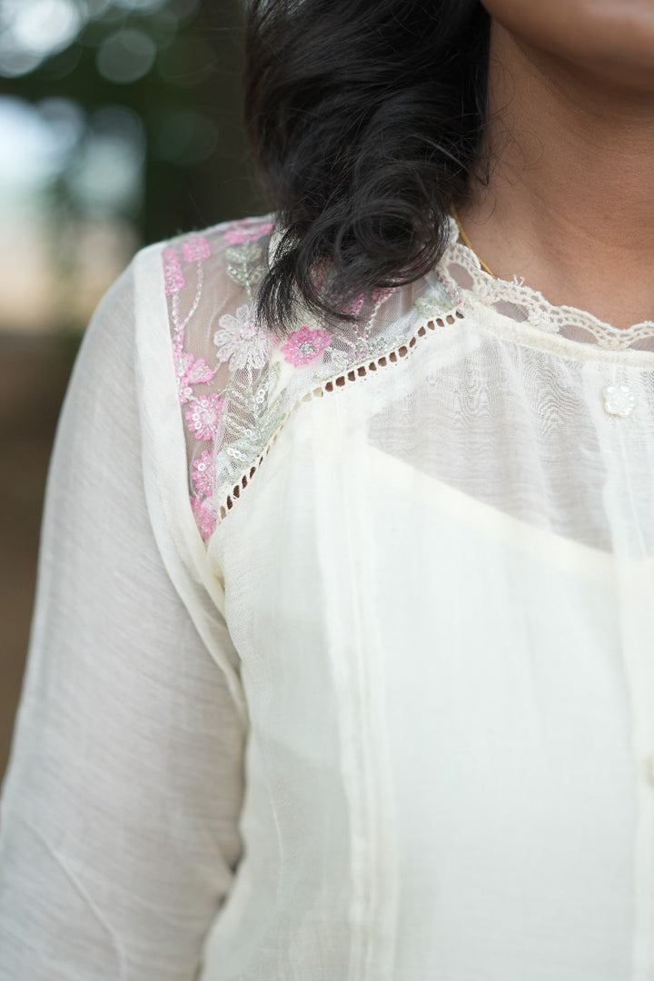 A-line Chanderi Kurta TKT2513