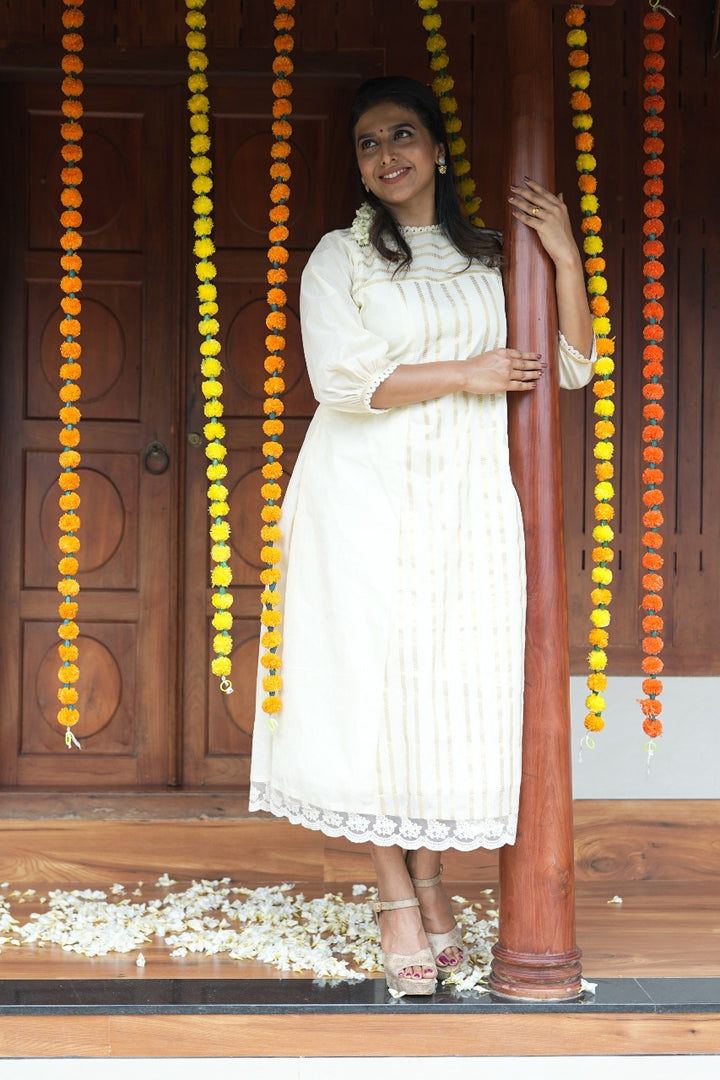 Striped Panel Kurta TKT2515