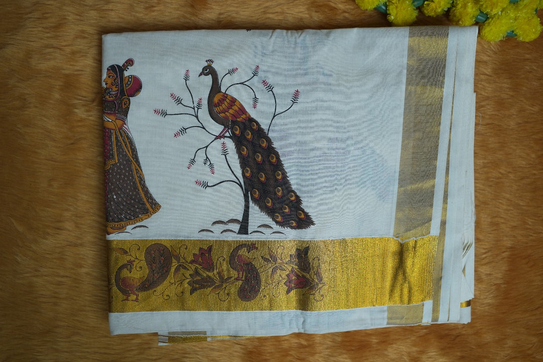 Printed Kerala Saree TSA350
