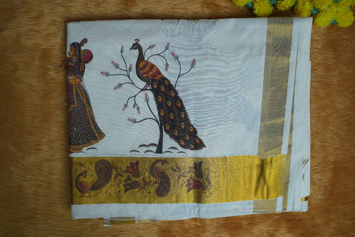 Printed Kerala Saree TSA350