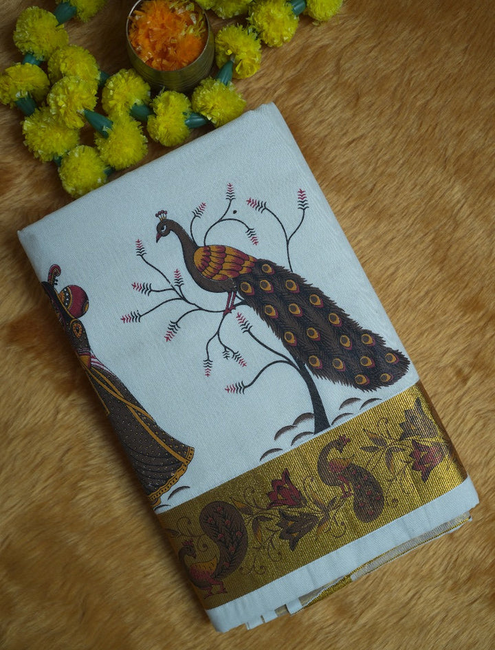 Printed Kerala Saree TSA350