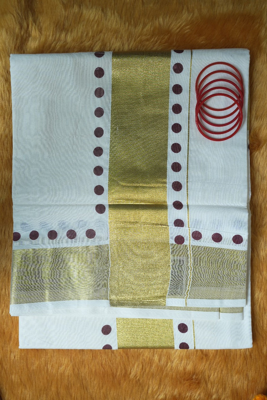 Kerala Cotton Saree TSA373