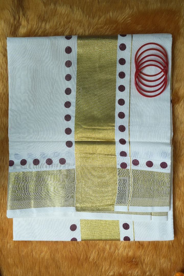 Kerala Cotton Saree TSA373