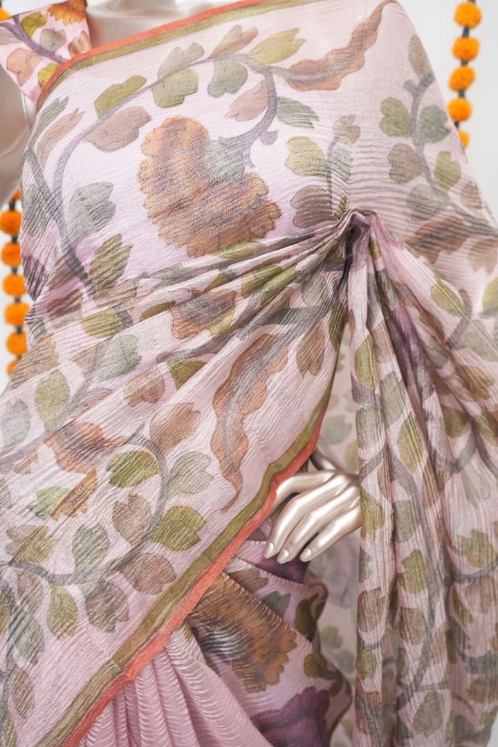 Crushed Tissue Saree TSA3107