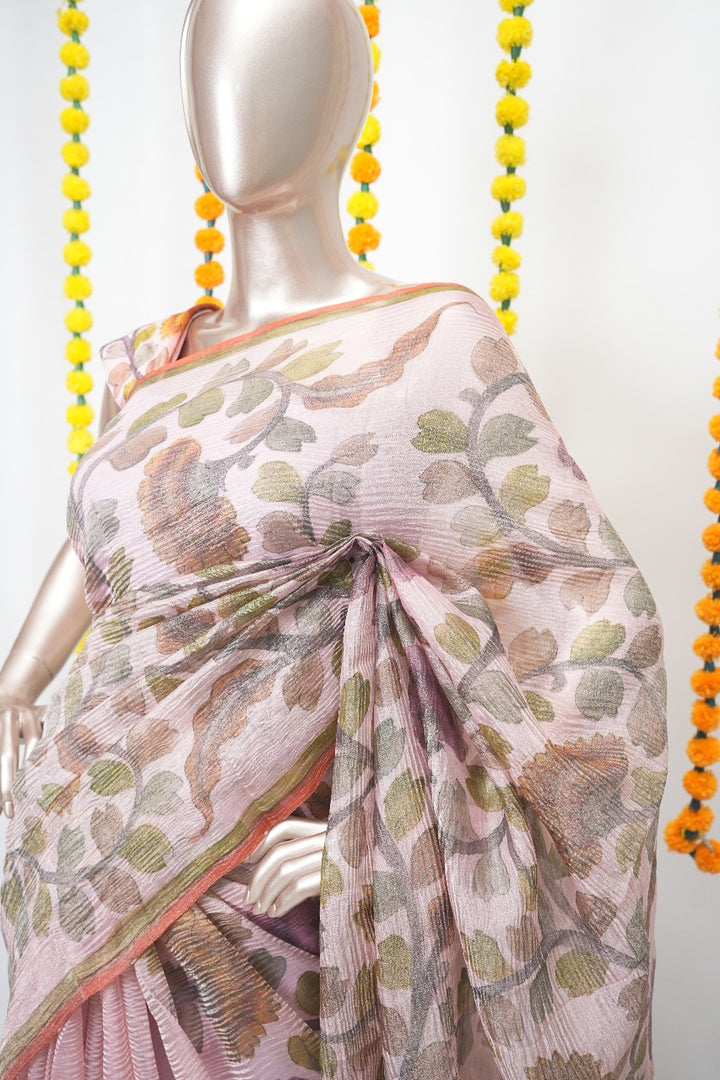 Crushed Tissue Saree TSA3107