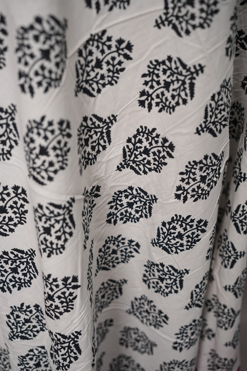 Damask Print Cotton Material TRF412