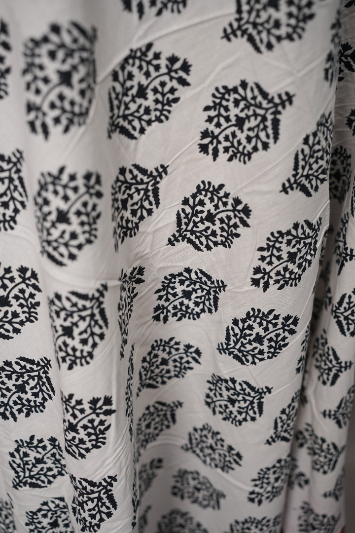 Damask Print Cotton Material TRF412