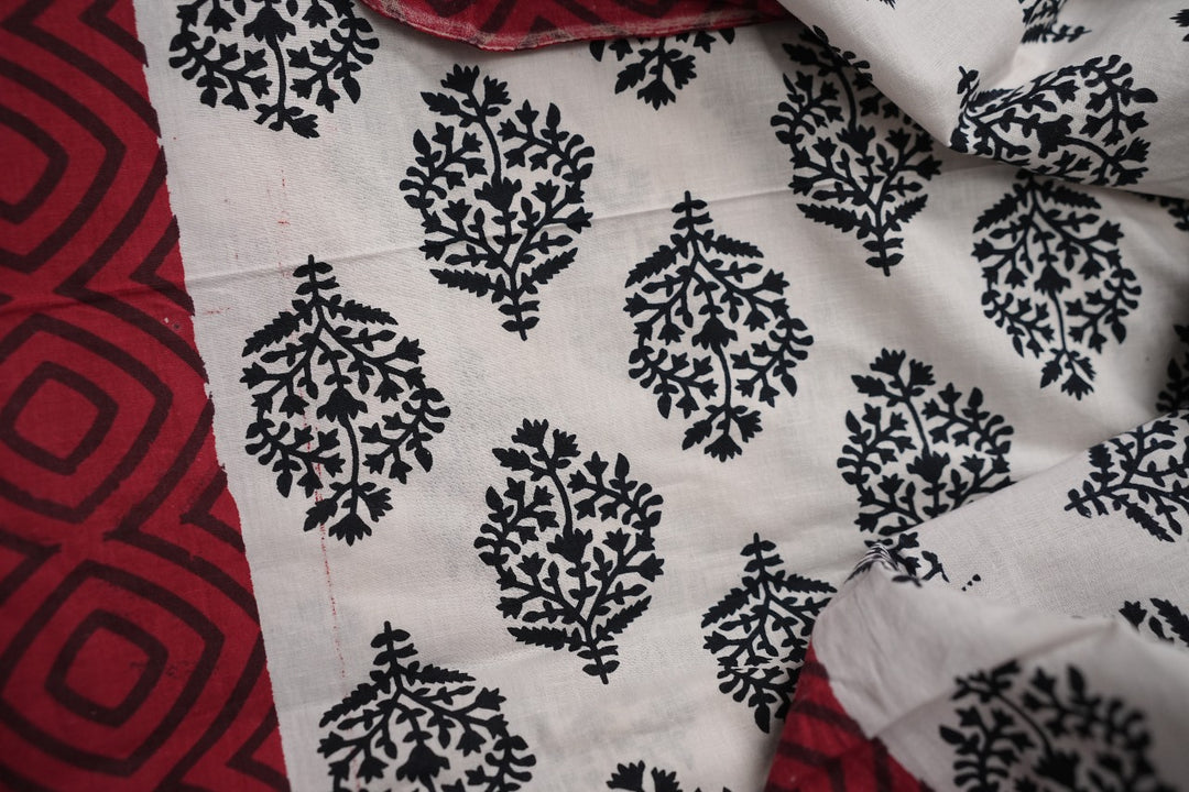 Damask Print Cotton Material TRF412