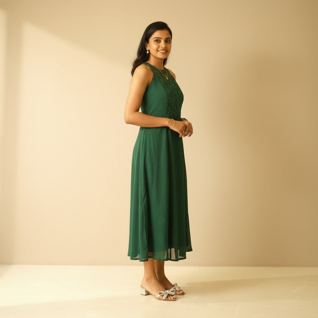 A-Line Halter Dress TFR3001