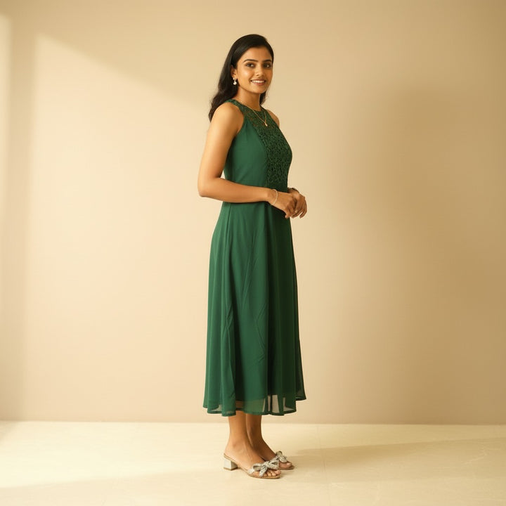 A-Line Halter Dress TFR3001