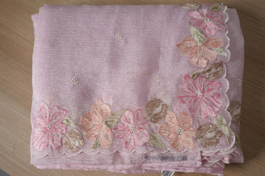 Crushed Organza Saree TSA3652