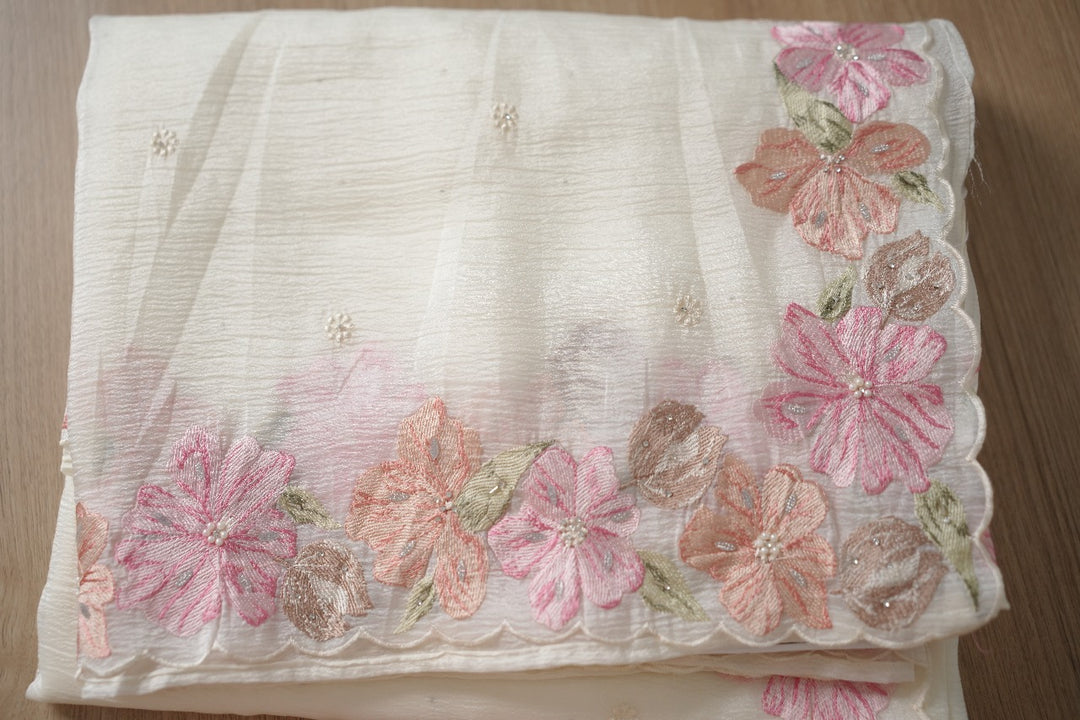 Crushed Organza Saree TSA3652