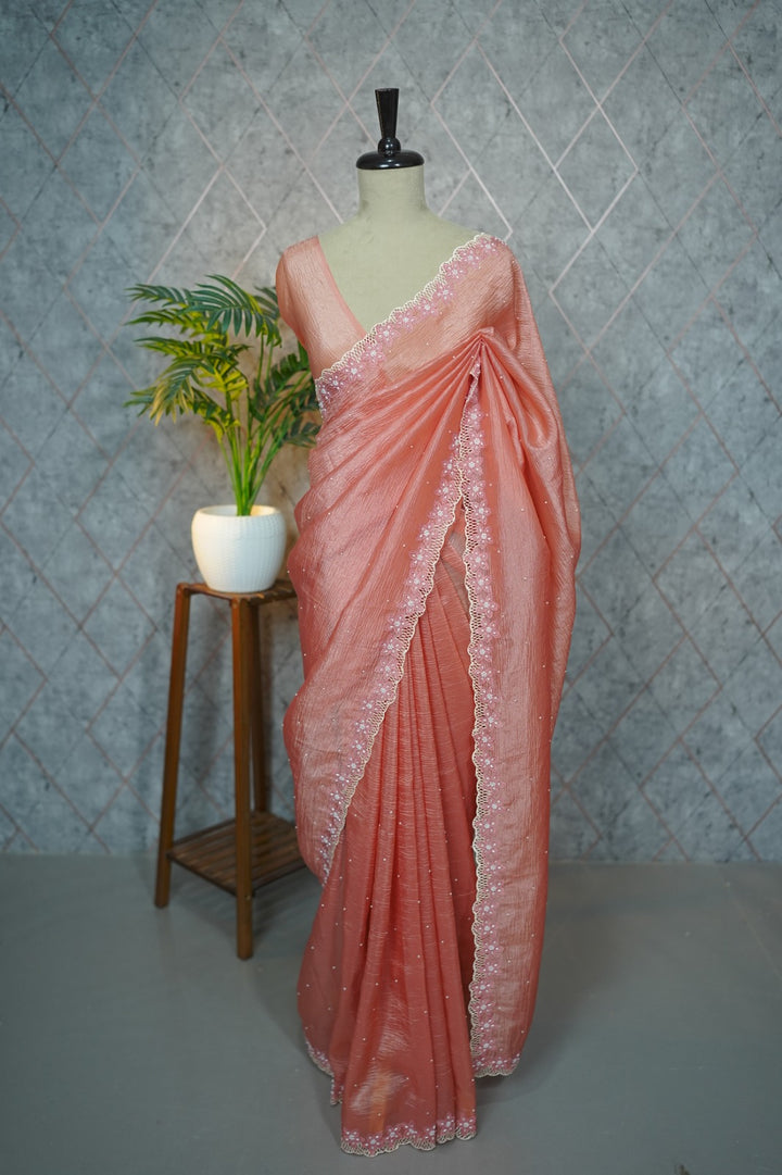 Crushed Organza Saree TSA3794