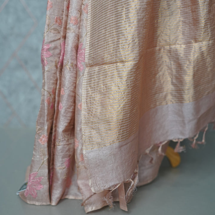 Tussar Check Saree TSA3898