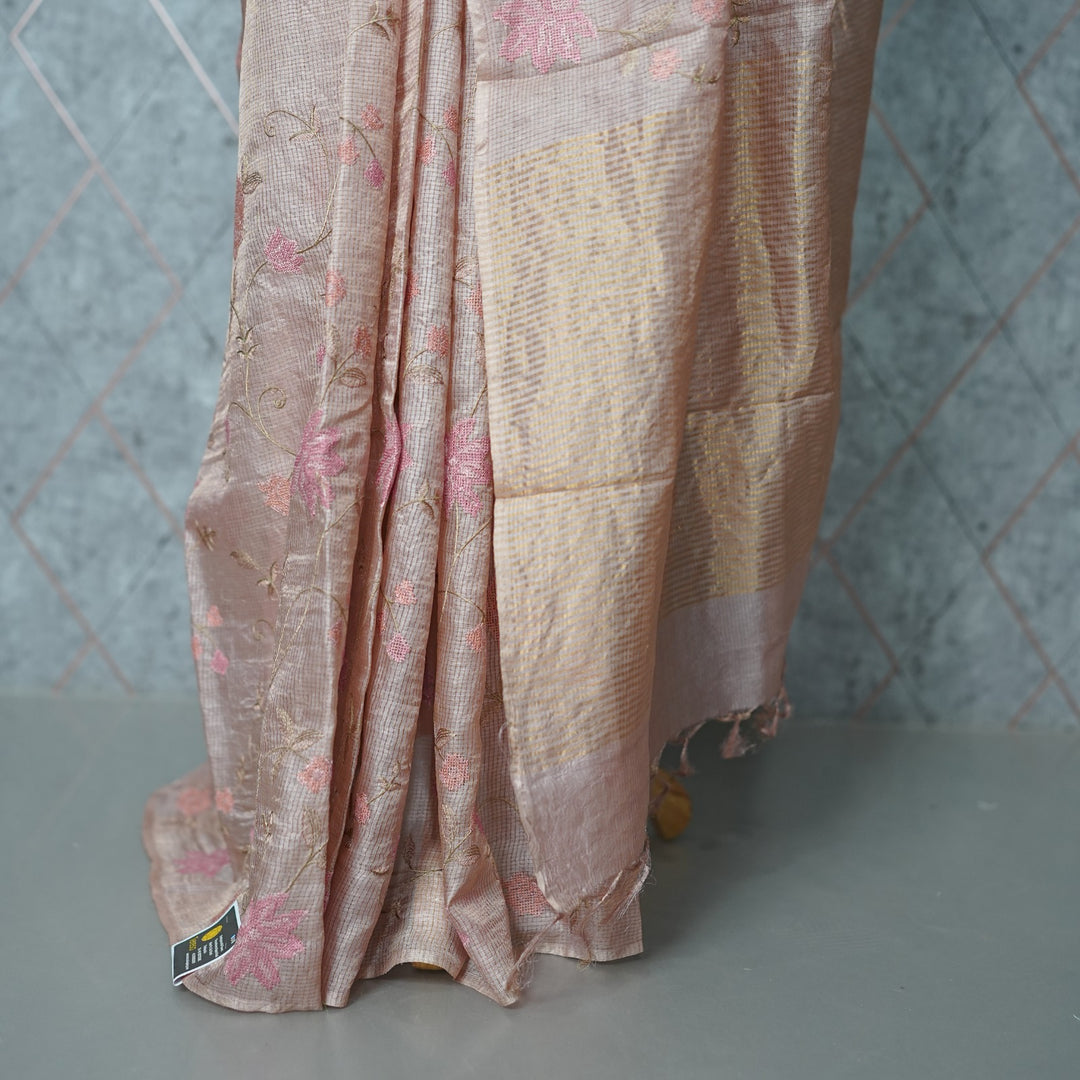 Tussar Check Saree TSA3898