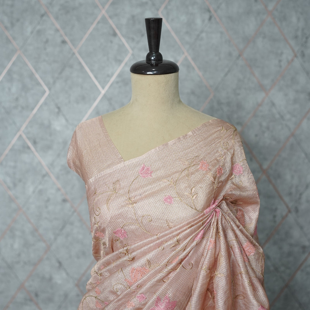 Tussar Check Saree TSA3898