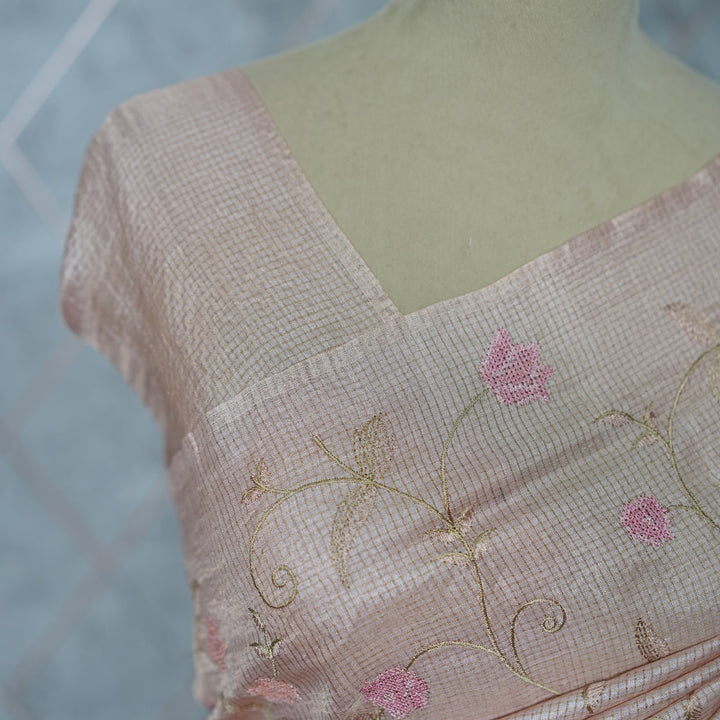 Tussar Check Saree TSA3898