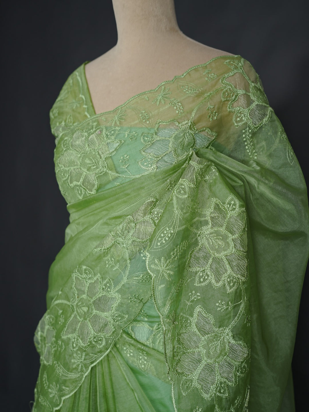 Nylon Organza Saree TSA3930