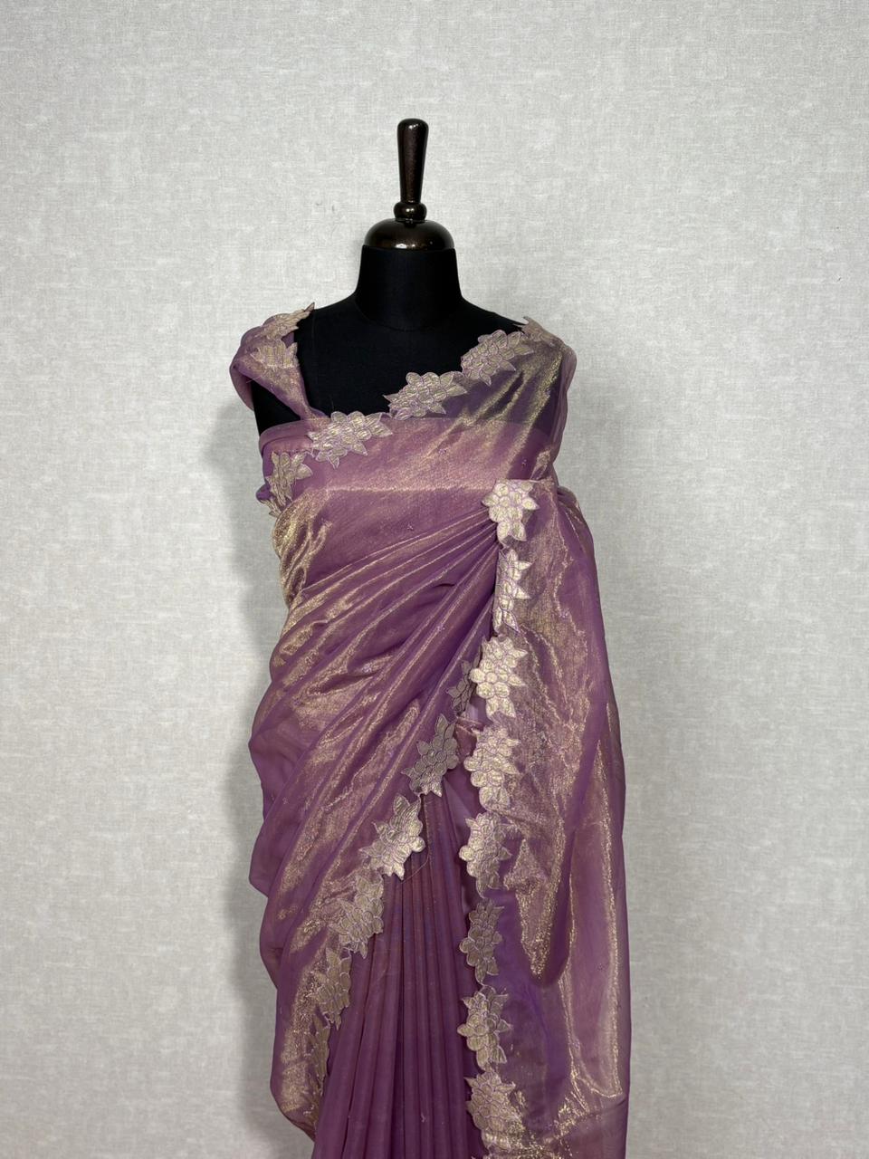 Tissue Organza Saree TSA4040