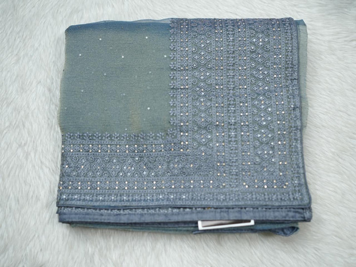 Crushed Tissue Saree TSA4095