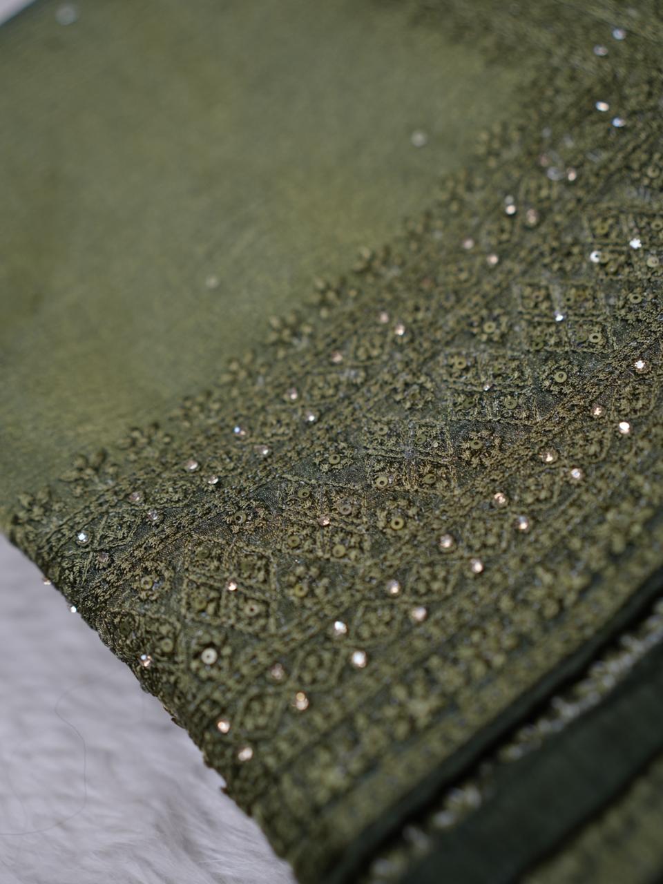 Crushed Tissue Saree TSA4095