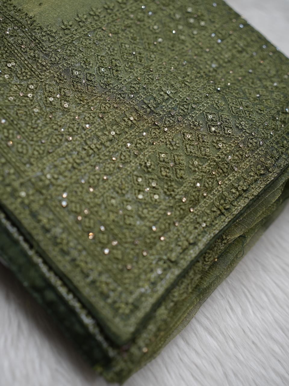 Crushed Tissue Saree TSA4095