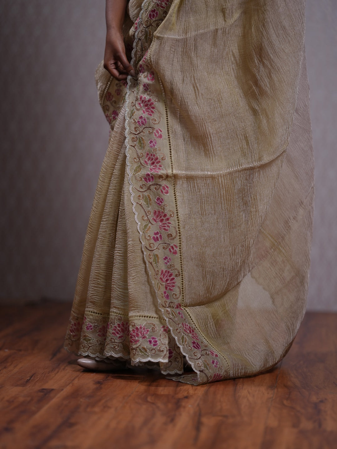 Crushed Organza Saree TSA424