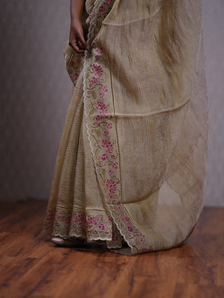 Crushed Organza Saree TSA424