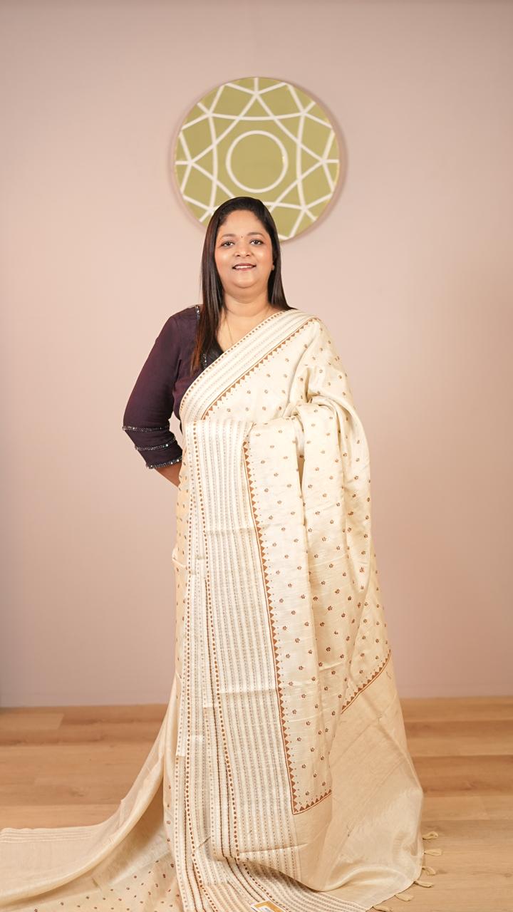 Semi -Tussar Saree TSA4292