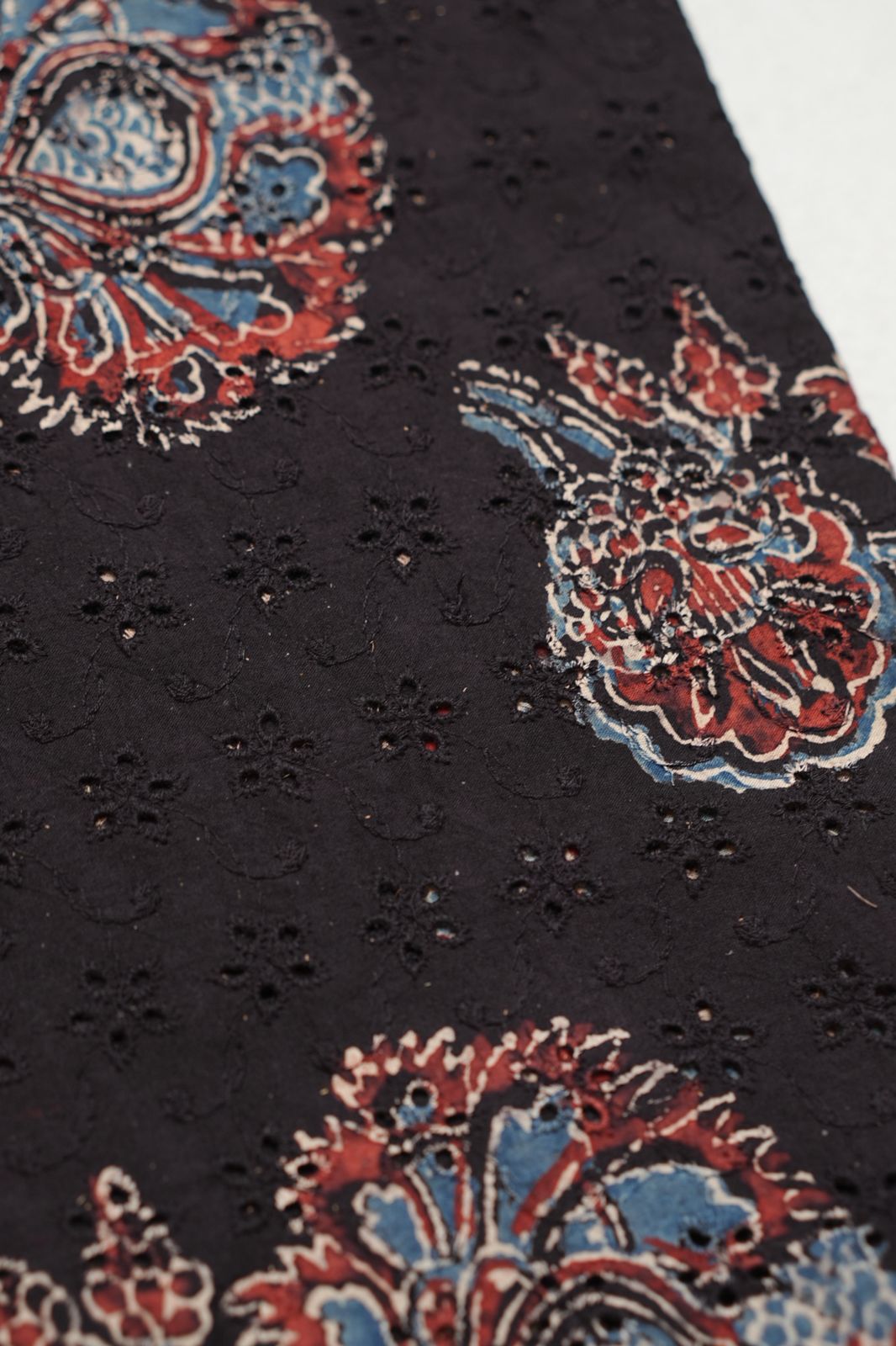 Hakoba Cotton Material TRF4342 Print 4 Black