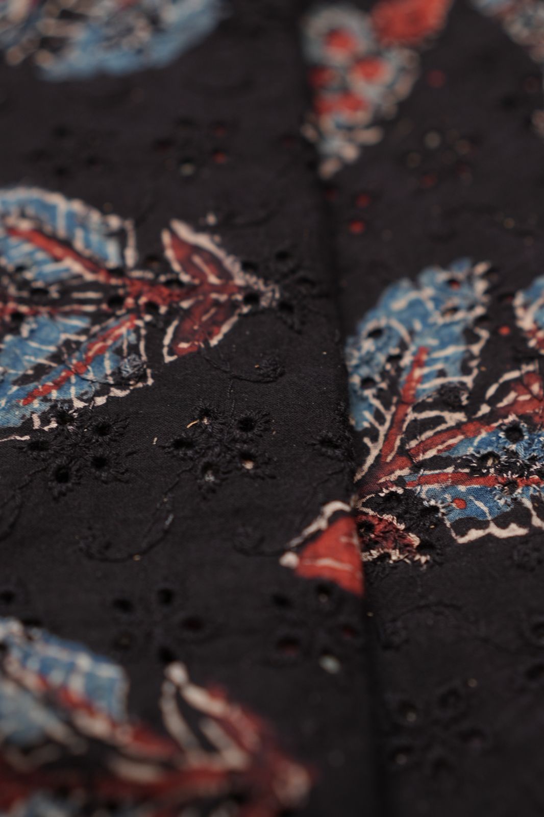 Hakoba Cotton Material TRF4342 Print 2 Black