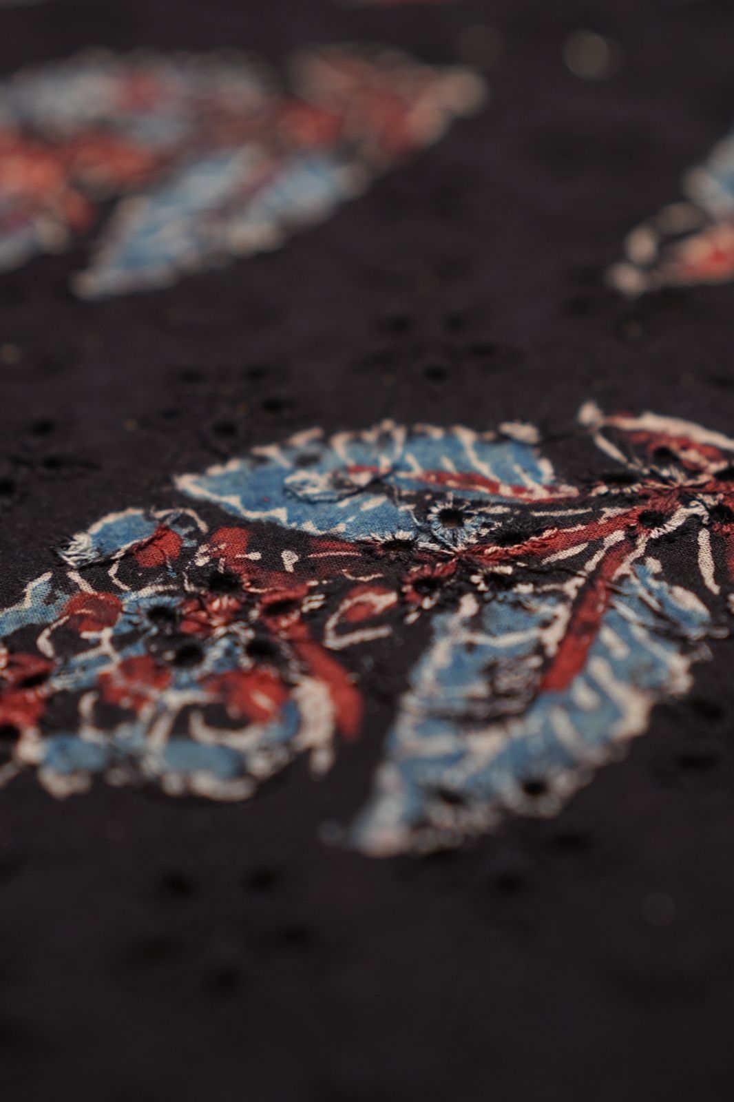 Hakoba Cotton Material TRF4342 Print 2 Black