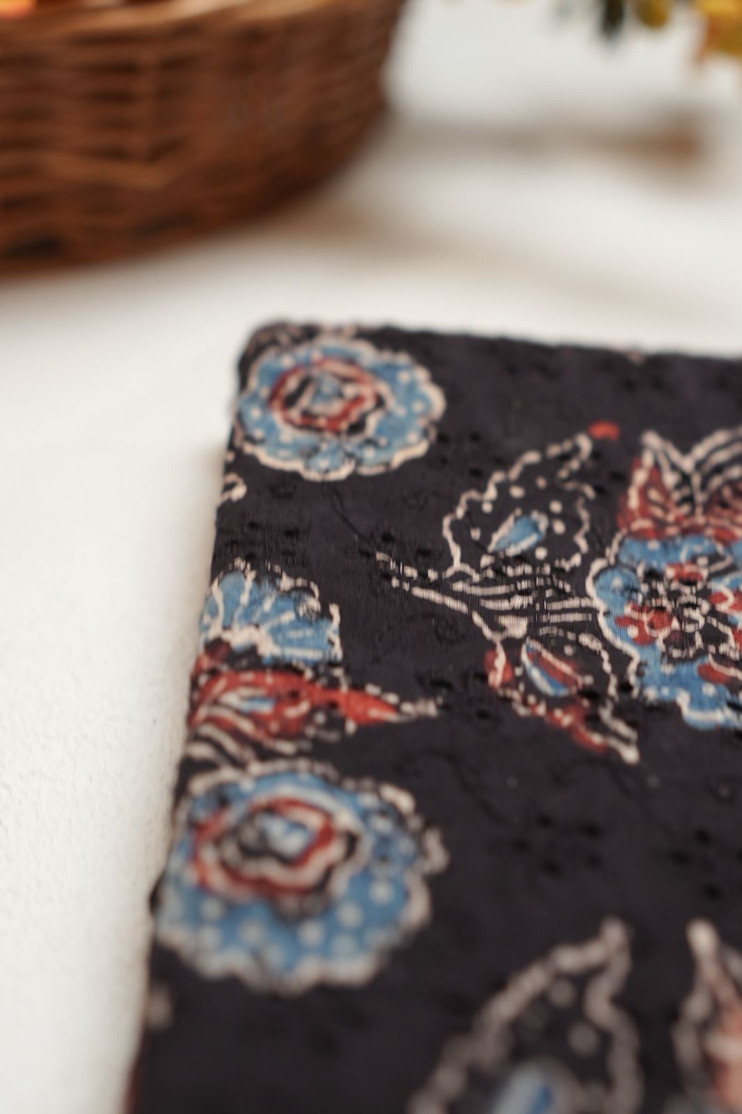 Hakoba Cotton Material TRF4342 Print 3 Black