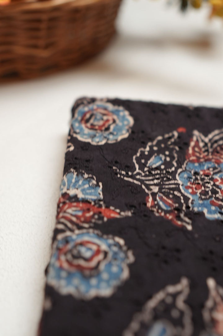 Hakoba Cotton Material TRF4342 Print 3 Black